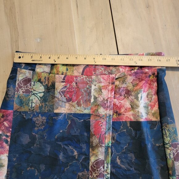Lily by Firmiana Patchwork Print Skirt Multicolor Wrap Front Boho Womens XL NWT - Picture 11 of 12